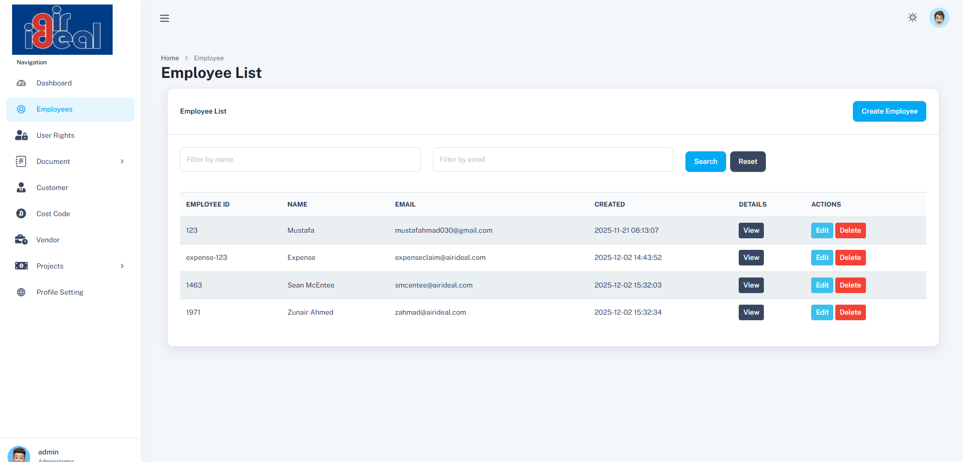 Accounting & Project Management System — screen 2