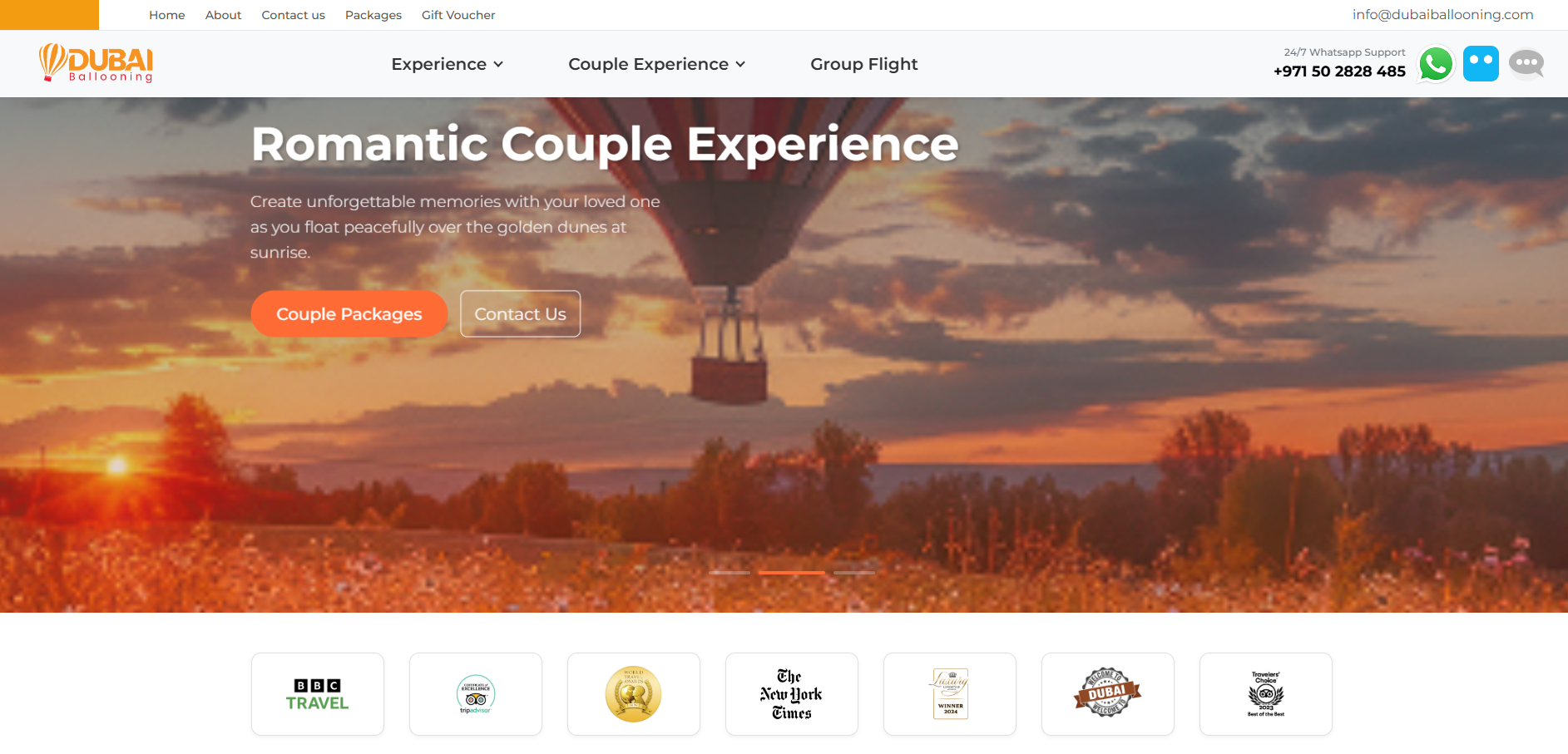 Hot Air Balloon & Tour Booking Website