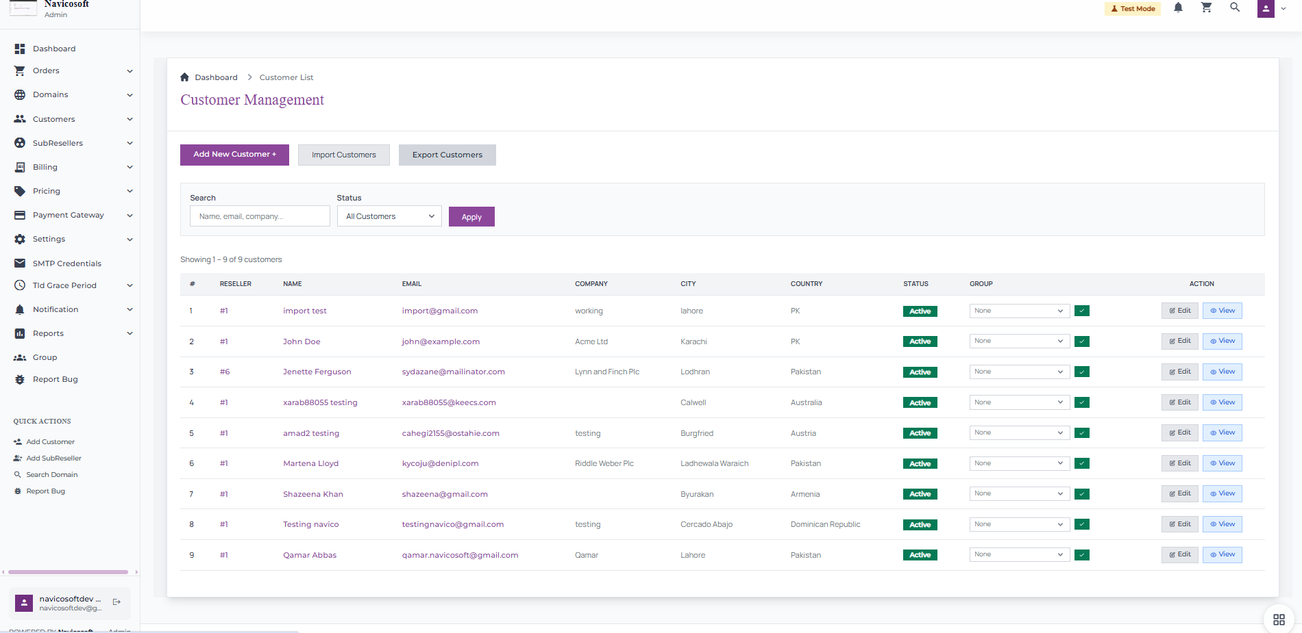 Reseller Domain Platform — screen 4